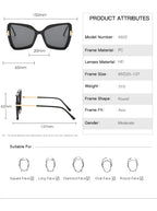 Cat Eye Sunglasses Women Fashion Luxulry Brand Design Retro Glasses Frame For Men Oversized Gradient Eyeglasses Spectacle UV400