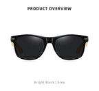 BARCUR Polarized Man Sunglasses Bamboo Sun Glasses for Women Wood UV400 Eyewear Oculos Blue Light Blocking Glasses