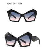 Fashion Oversized Irregular Cat Eye Sunglasses Women 2021 New Luxury Brand Designer Punk Big Frame Glasses Men Shades UV400