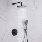 Black Concealed Shower System
Rain Waterfall Bathroom Embedded Shower Faucet Set with Tub Spout