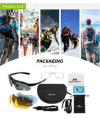 MOVIGOR Polarized Cycling Glasses Sports Men's Sunglasses Road Mountain Bicycle Riding Protection Goggles Eyewear Women 5 Lens