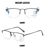 CLLOIO Titanium Alloy Photochromic Reading Glasses Men Progressive Multifocal Glasses Women Anti Blue Light Hyperopia Glasses