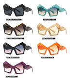 Fashion Oversized Irregular Cat Eye Sunglasses Women 2021 New Luxury Brand Designer Punk Big Frame Glasses Men Shades UV400
