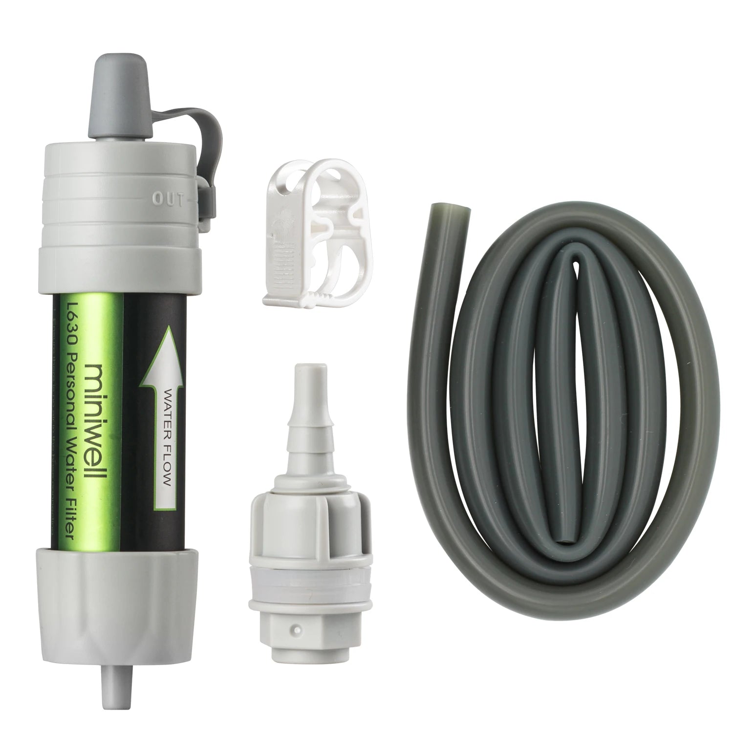 Miniwell Portable Camping Water Filter System with 2000 Liters Filtration Capacity for Outdoor Emergency Survival Tool