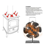 6 Blade Stove Fan Silent Efficient Heat Distribution , 
for Fireplace Wood  Burner Ecofan Heat Powered