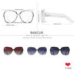 BARCUR Oversize TR90 Sunglasses Women Polarized UV400  Sunglasses Ladies Shades with Gradient Lens lunette de soleil femme