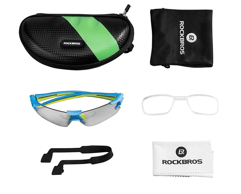 ROCKBROS Cycling Photochromic Glasses UV400 Outdoors Sports Sunglasses Bicycle Mens Frameless Glasses Goggles Technical Eyewear