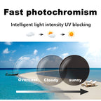 CLLOIO Titanium Alloy Photochromic Reading Glasses Men Progressive Multifocal Glasses Women Anti Blue Light Hyperopia Glasses