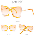 Cat Eye Sunglasses Women Fashion Luxulry Brand Design Retro Glasses Frame For Men Oversized Gradient Eyeglasses Spectacle UV400