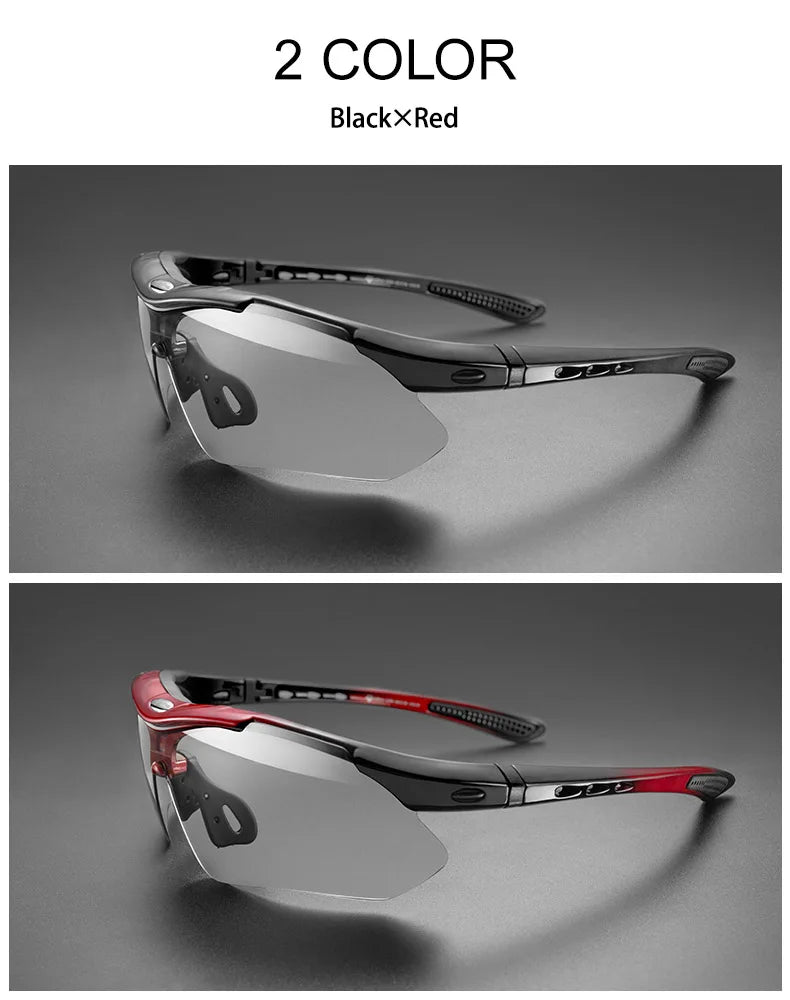 ROCKBROS Bicycle Glasses Photochromic Lens Outdoor Eyewear Goggles UV400 Sports Riding Cycling Sunglasses MTB Road Bike Glasses
