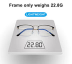 CLLOIO Titanium Alloy Photochromic Reading Glasses Men Progressive Multifocal Glasses Women Anti Blue Light Hyperopia Glasses