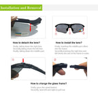 MOVIGOR Polarized Cycling Glasses Sports Men's Sunglasses Road Mountain Bicycle Riding Protection Goggles Eyewear Women 5 Lens