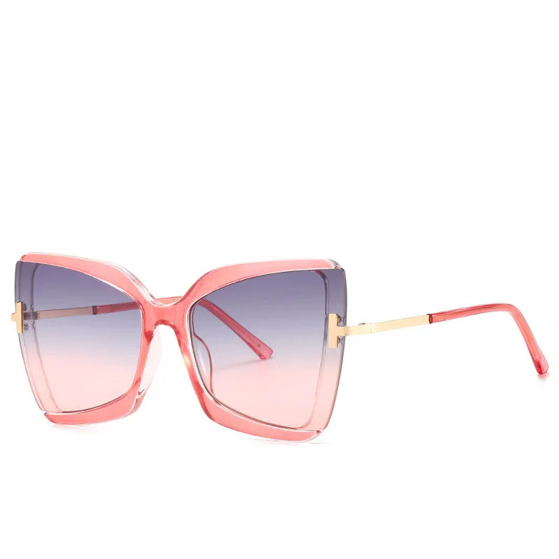 Cat Eye Sunglasses Women Fashion Luxulry Brand Design Retro Glasses Frame For Men Oversized Gradient Eyeglasses Spectacle UV400