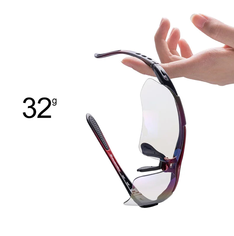 ROCKBROS Bicycle Glasses Photochromic Lens Outdoor Eyewear Goggles UV400 Sports Riding Cycling Sunglasses MTB Road Bike Glasses