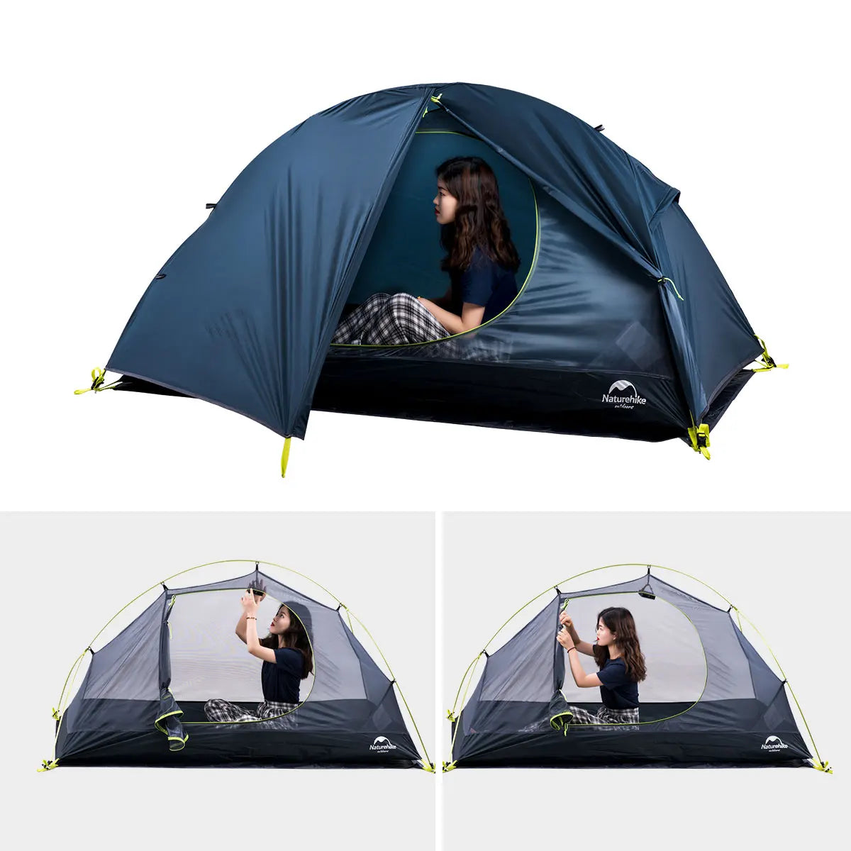Naturehike Cycling Tent 20D Single Person 
Ultralight  Camping , Climbing , Backpack , Sun Shelter
Portable Waterproof Tent