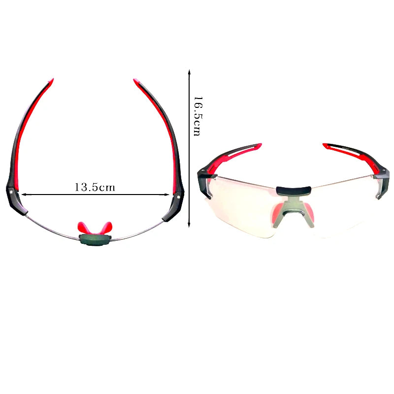 ROCKBROS Cycling Outdoor Bike Photochromatic Glasses Sport Bicycle Sunglasses Goggles Myopia Frame Protection Eyewear