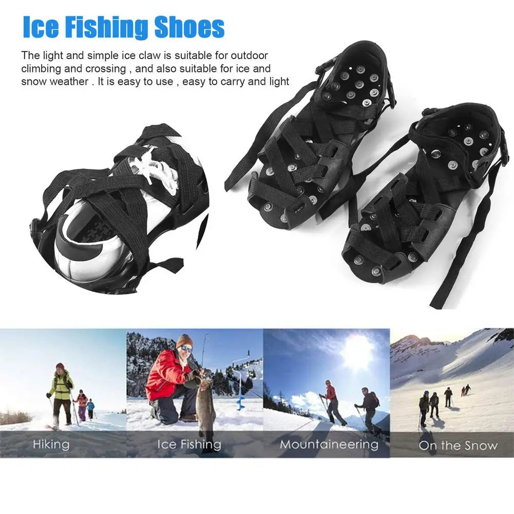 Snow Crampons Non-Slip Shoe Covers 
Elastic Fit Ice . ice Fishing
 Outdoor Mountaineering And Rock Climbing Fishing Supplies