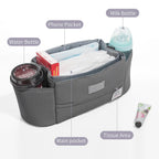 Universal Baby Stroller,  Organizer,  Expandable Diaper Bag with Shoulder Strap,
Cup Holder,Zipper pocket
