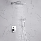 Black Concealed Shower System
Rain Waterfall Bathroom Embedded Shower Faucet Set with Tub Spout