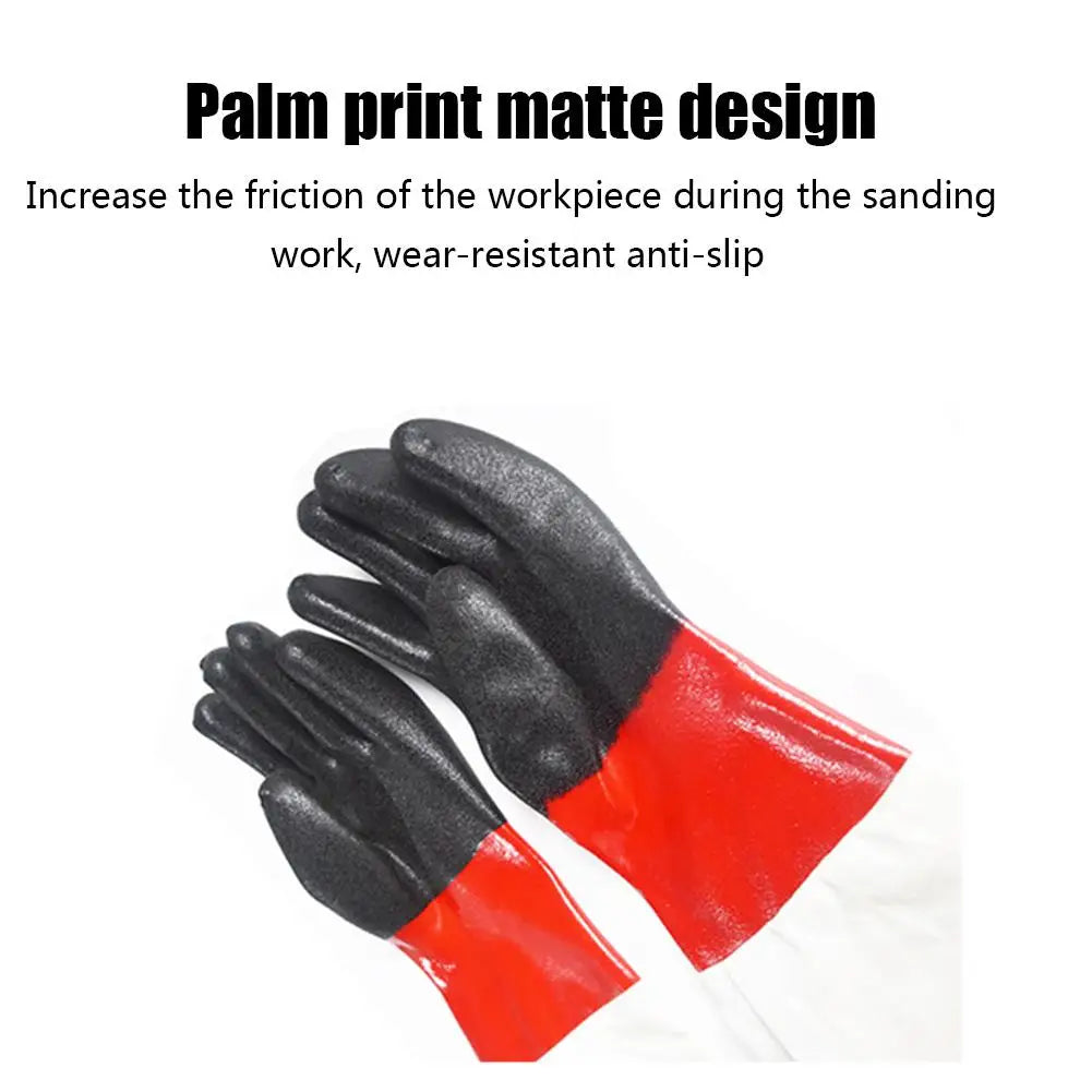 Canvas Leather Original Sandblasting Gloves Breathable Comfortable Wear-Resisting Gloves Sandblasting Machine Accessories