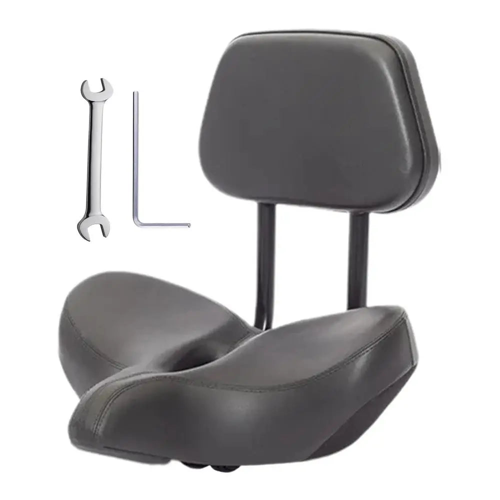 Bike Seat With Backrest .  Comfortable "Electric Scooter"  Saddle Bicycle Seat Cushion , Hollow Breathable for Road Tricycle