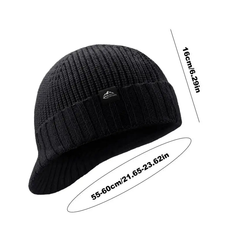 Knit Beanie Winter Beanie Outdoor Warm Hat Comfortable Ear Protection Winter Hat Knit Caps Breathable For Ski Hiking Running