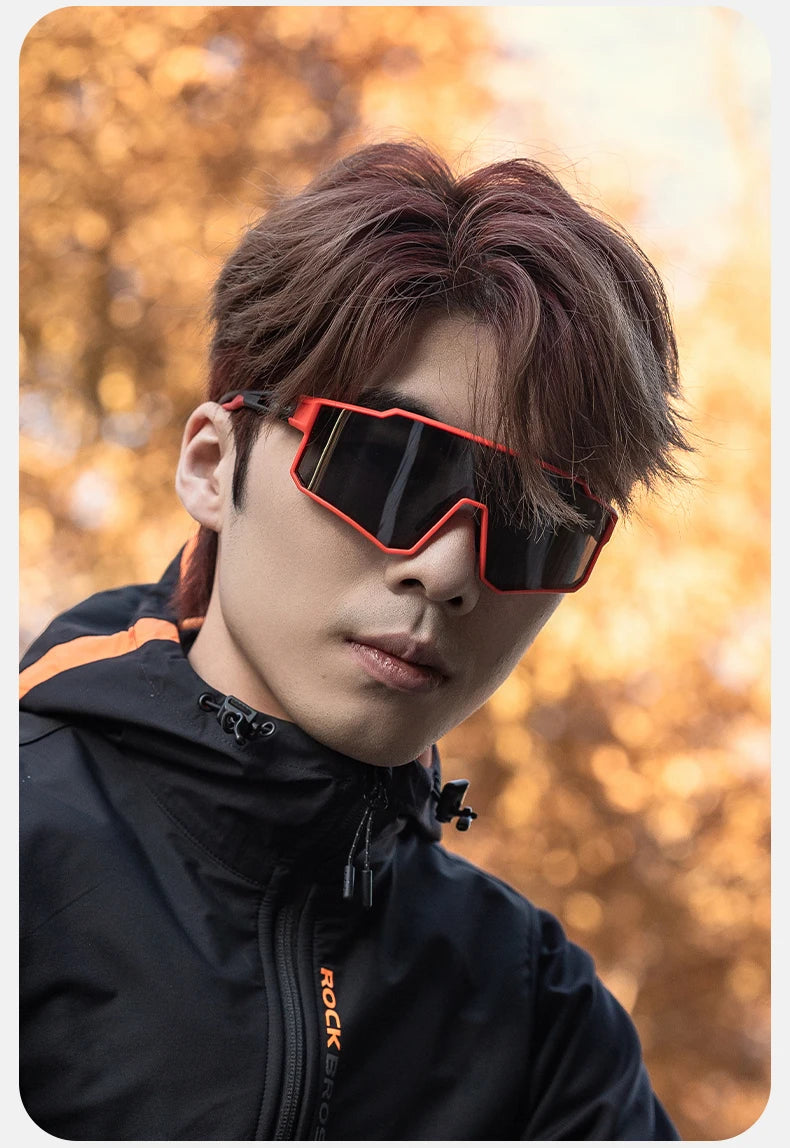 ROCKBROS Cycling Glasses Polarized Photochromic Sunglasses Glasses Cycling Outdoor Sports UV400 MTB Road Women Men Bike Goggles