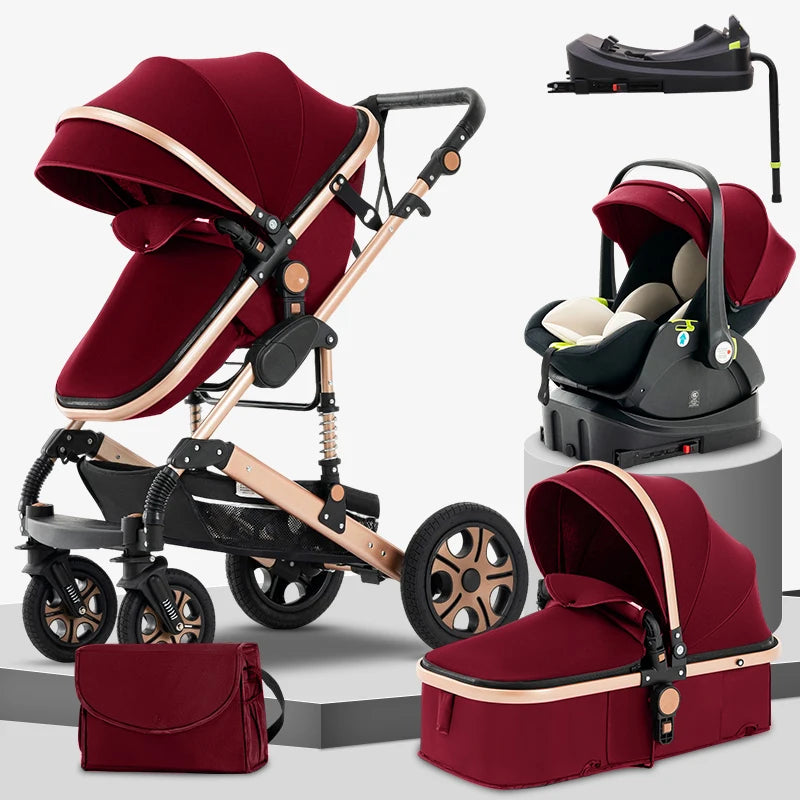 Baby Stroller Combo Car Seat, Travel System with Isofix Base,
Baby Carriage 3in1 Reversible Foldable Standard Stroller