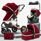 Baby Stroller Combo Car Seat, Travel System with Isofix Base,
Baby Carriage 3in1 Reversible Foldable Standard Stroller