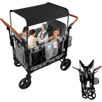All-Terrain 4-Child Wagon Stroller
 with Removable 5-Point Harness and Storage Organizer, 
Suitable for Outdoor Activities