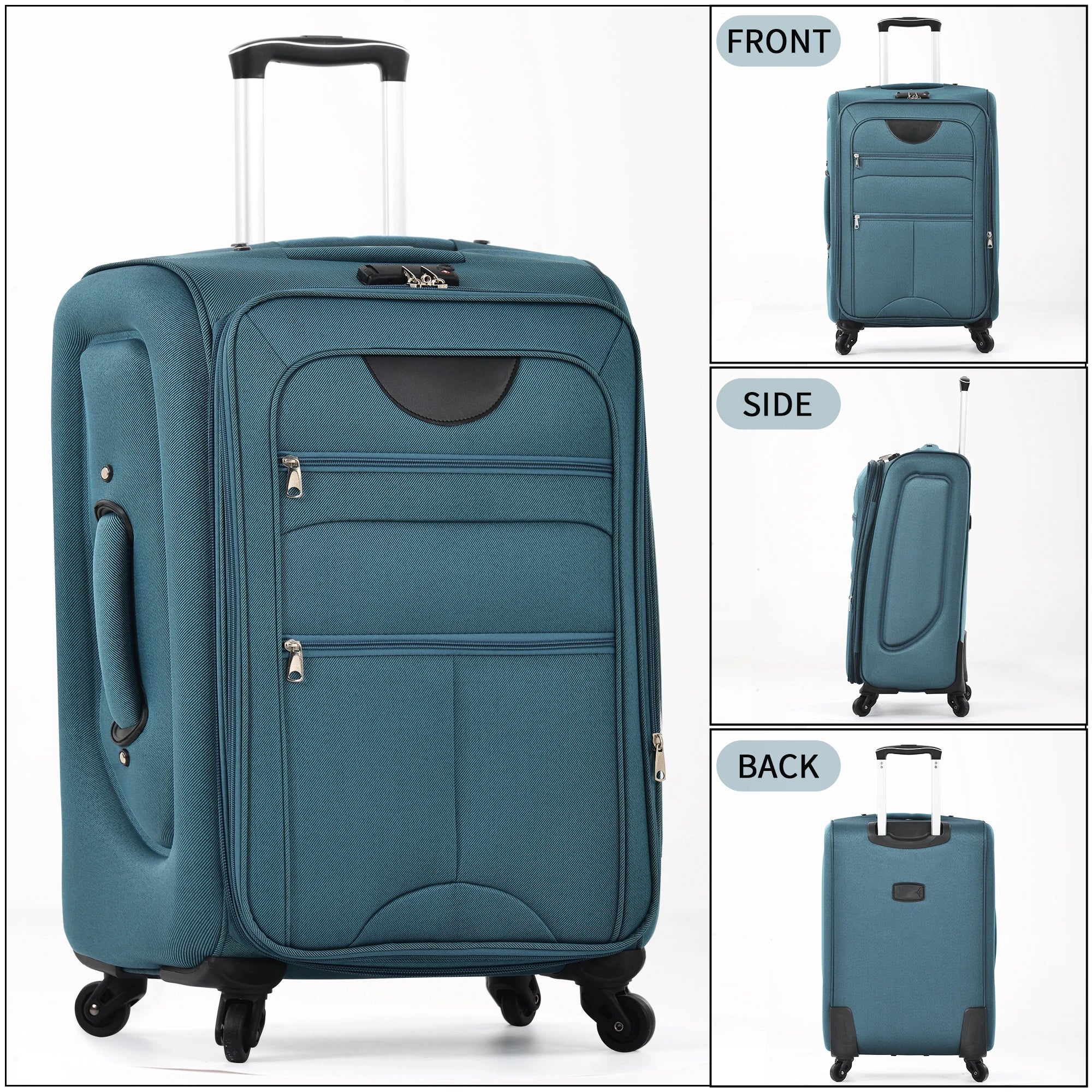 Softside Luggage,  Expandable,  3 Piece Set, Suitcase ..  
Upright Spinner Softshell Lightweight for Travel