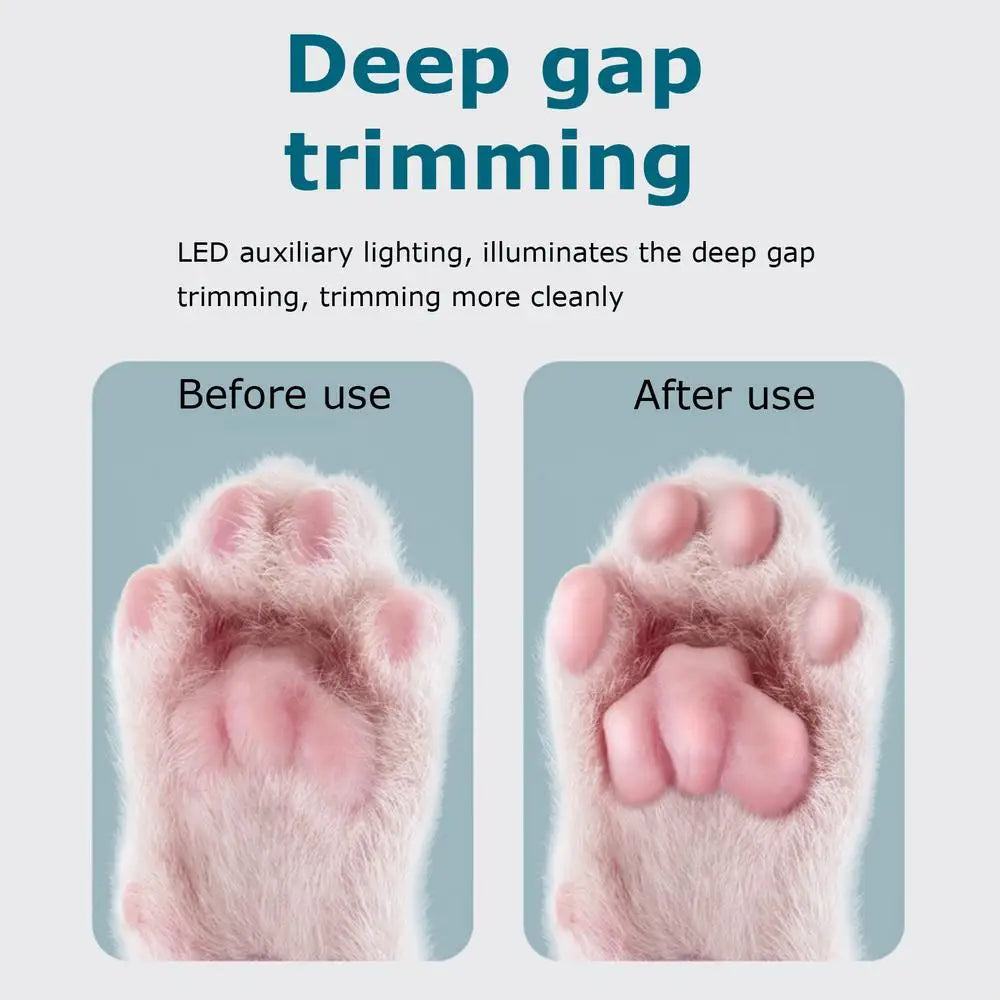 Portable Dog Paw Trimmer with Led Light Rechargeable Cordless Nail Grinder 
Shaver for Cats dogs Other Pets Nail Grooming Tools