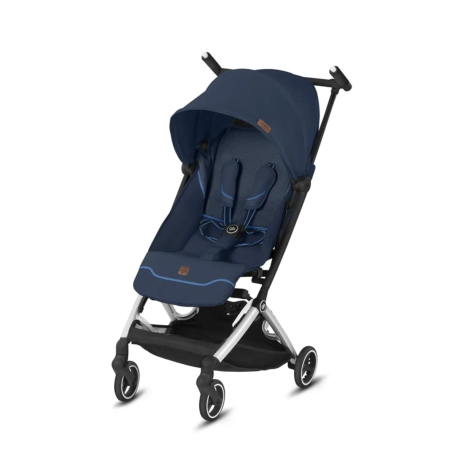 All-Terrain, Ultra Compact Lightweight Travel Stroller with Canopy and Reclining Seat in Velvet Black