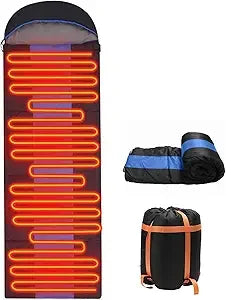 Adult Backpacking Sleeping Bags Waterproof 
Electric Heating with USB Rechargeable Temperature Control for Outdoor Adventure