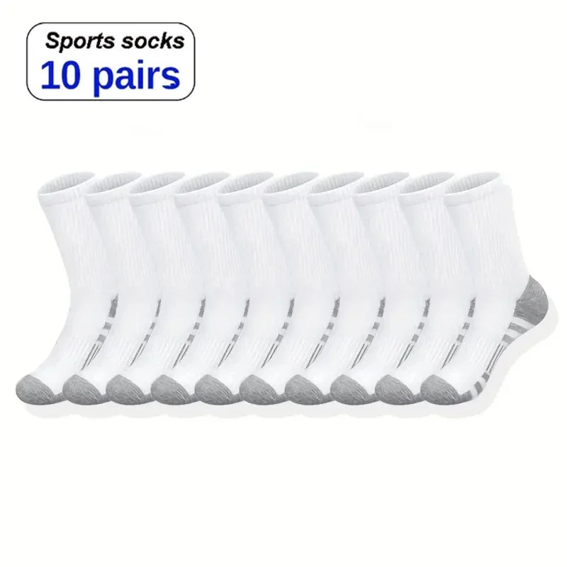 6/10/30Pairs of High-Quality Soft and Comfortable Men's Running , Basketball socks