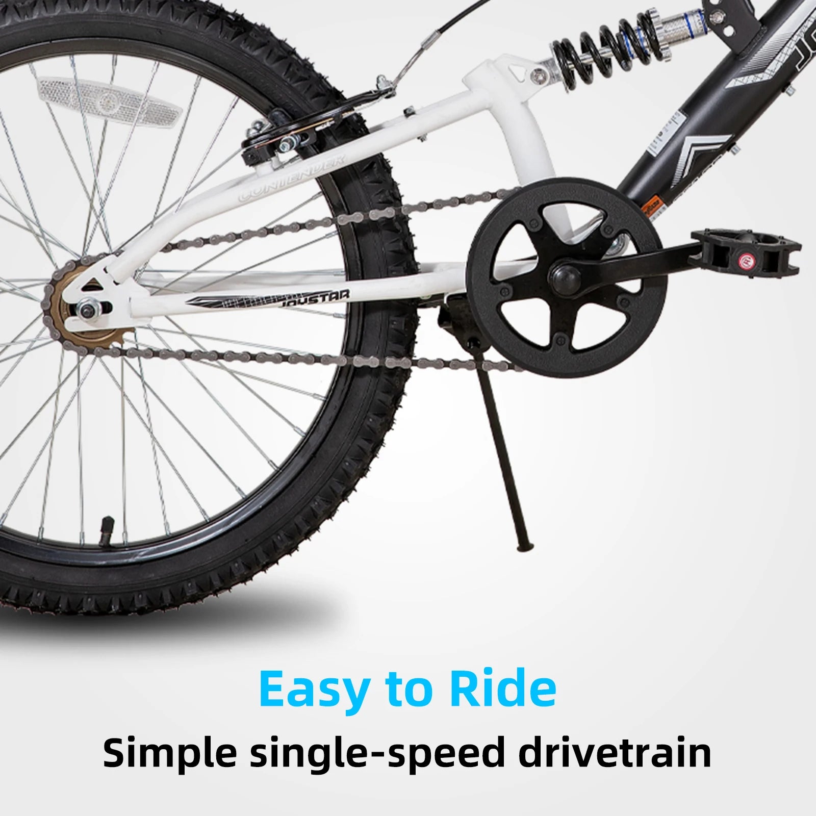 JOYSTAR 20 Inch Kids' Bike for Kids Ages 5-13 Years Old,
 Dual-Suspension Kids Mountain Bike