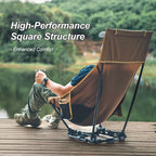 OneTigris Portable Camping Chair. 
Outdoor ,High Back, For Fishing , BBQ,  Parties Indoor Use