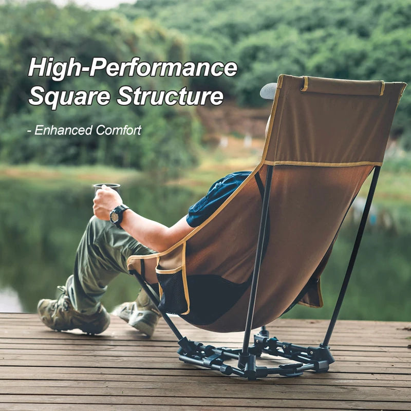 OneTigris Portable Camping Chair. 
Outdoor ,High Back, For Fishing , BBQ,  Parties Indoor Use