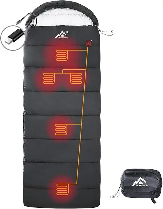 Portable Multi-USB Heating Pads for Sleeping Bags, 
Powered by Battery Bank or USB Supply, 5-Piece Set, Ideal for Cold Weather