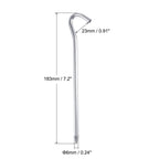 Tent Stakes Aluminum with Hook Kit, 6Pcs 18.3cm/7.2" Ground Pegs and Storage Bag for Outdoor Camping Canopy Tarp 1 Set