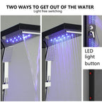 ZAPPO Shower Panel Tower System with LED Rainfall Waterfall Head
Full Body Jets ,Handheld Shower Column w/Tub Spout