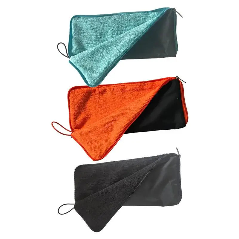 Folding Umbrella Bag Wet Umbrella Bags with Zipper Chenille Quick-Drying Umbrella Bag Durable Hand Towels for Cars Home