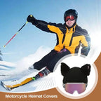 Ski Helmet Cover 
Funny Single Board Double Board Warm Ski Helmet Cover Personality Cover  Cat Ear Skiing Warmer
