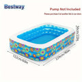 Bestway 54121/54120 Family Inflatable Pool,
 Rectangular Adult Family