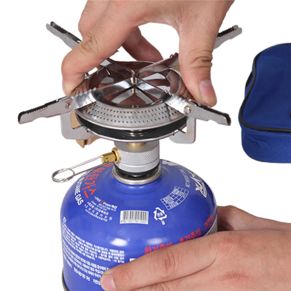 Portable Outdoor Camping Gas Stove 
with Adjustable Flame
 Small Lightweight Stove with Storage Bag for Hiking and Climbing