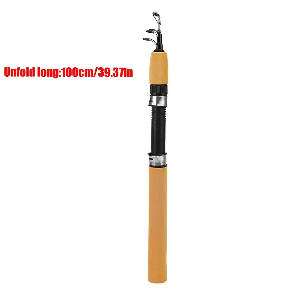 Ice Fishing Rod With Reel Mini Telescopic
60 80 100CM Carbon. for  River ,Shrimp , Carp Fishing Pole