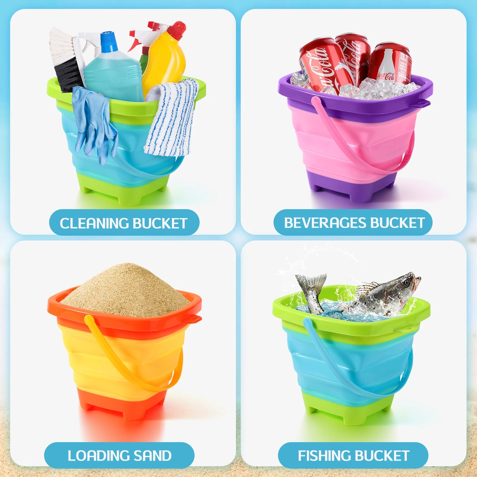 35pcs Beach Toys Summer Outdoor Games 
Sand Play Plastic Bucket,   Watering Bottle,   Shovels Kids Beach Water Game Toys gifts