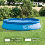 15 ft x 42in Round Inflatable Above Ground Pool Set 
with 1000 GPH Cartridge Filter Pump 
Ladder ,Cover Ground Cloth Blue Easy Set