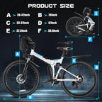 Electric Bike for Adults, 1000W Peak Folding 
Mountain  26 '' Commuter Ebike 
22MPH Foldable Ebike Adult, Customized