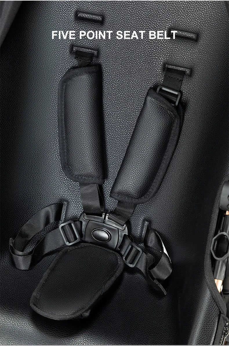 PU Leather Baby Stroller 2 in 1 Travel System 
High Landscape Portable Baby Pram
Newborns Aluminum Frame Baby Carriage